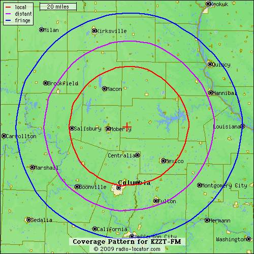 KZZT Coverage Area KZZT Coverage Area